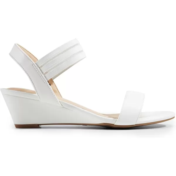 imageDREAM PAIRS Womens Wedge Sandals Low Heel Slip On Ankle Strap Business Casual Dress Shoes for WomenWhitepu