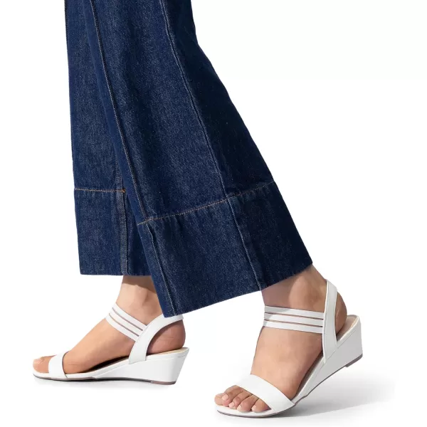 imageDREAM PAIRS Womens Wedge Sandals Low Heel Slip On Ankle Strap Business Casual Dress Shoes for WomenWhitepu