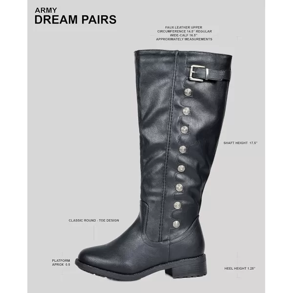 imageDREAM PAIRS Womens Wide Calf Knee High Boots Low Stacked Heel Riding BootsUtahwWideCalfGreywidea