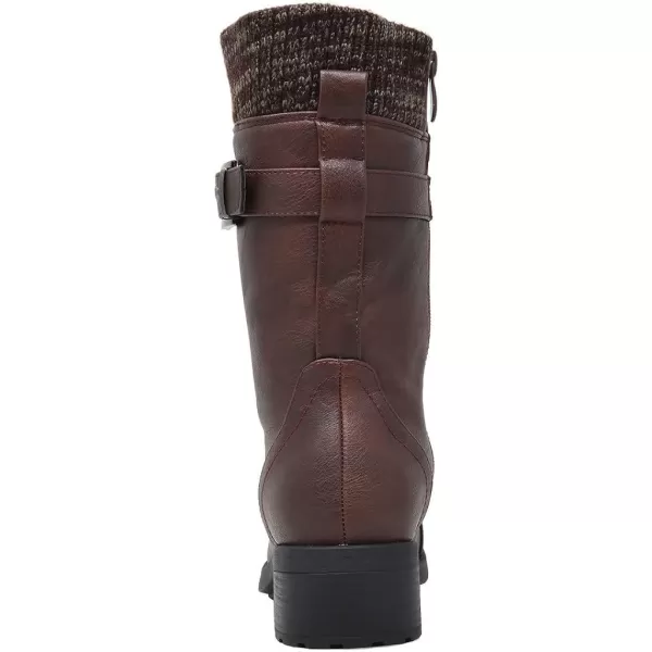 imageDREAM PAIRS Womens Winter Lace up Mid Calf Combat Riding Military BootsAmazonburgundy