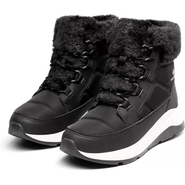 imageDREAM PAIRS Womens Winter Snow Boots Faux Fur Waterproof Ankle Booties Ladies Comfortable Short Boots OutdoorBlack