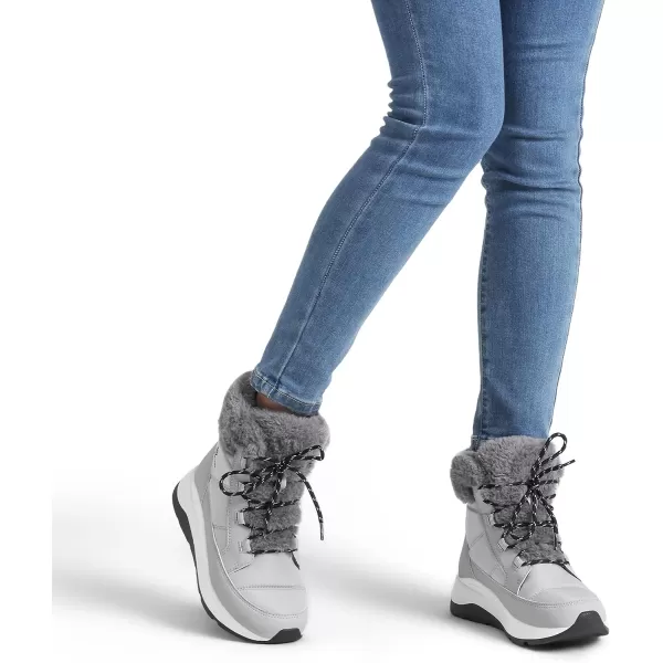 imageDREAM PAIRS Womens Winter Snow Boots Faux Fur Waterproof Ankle Booties Ladies Comfortable Short Boots OutdoorGrey