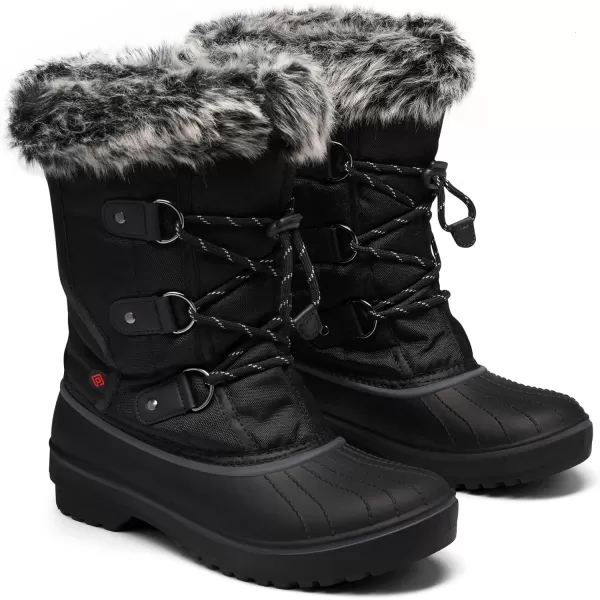imageDREAM PAIRS Womens Winter Snow Boots Lace Up Waterproof Insulated Duck Boots Mid Calf with Warm Comfortable Faux Fur LiningDREAM PAIRS Womens Winter Snow Boots Lace Up Waterproof Insulated Duck Boots Mid Calf with Warm Comfortable Faux Fur Lining