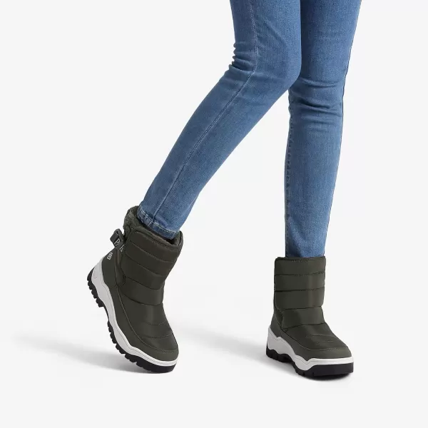 imageDREAM PAIRS Womens Winter Snow Boots Waterproof Insulated Warm and Comfortable Faux Fur Ladies Ankle Booties Fashion Short BootsDark Green