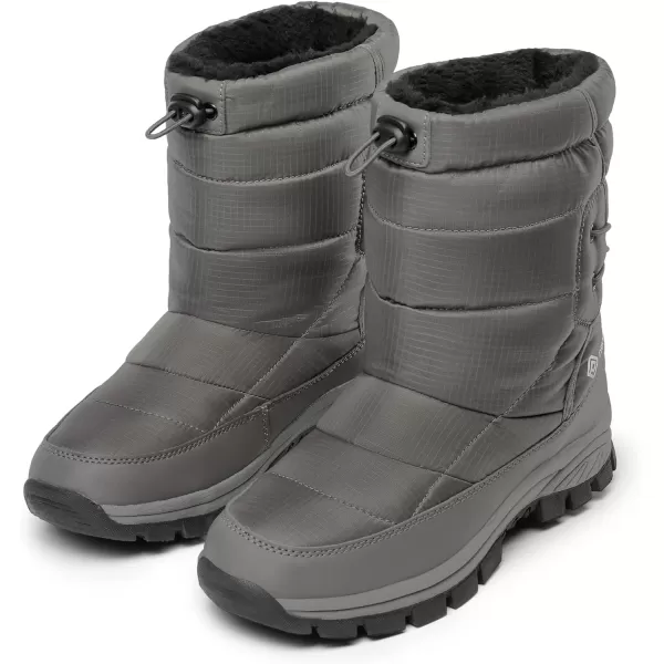 imageDREAM PAIRS Womens Winter Snow Boots Waterproof Lightweight Warm Fashion Mid Calf BootGrey