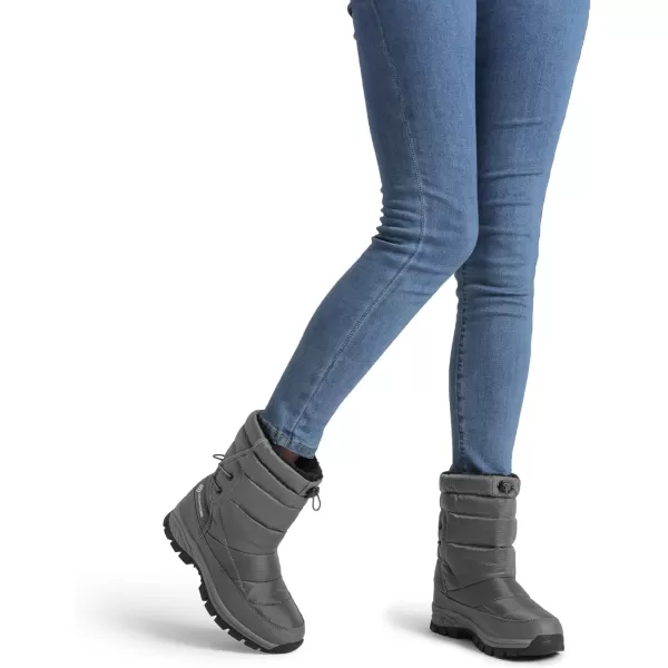 imageDREAM PAIRS Womens Winter Snow Boots Waterproof Lightweight Warm Fashion Mid Calf BootGrey