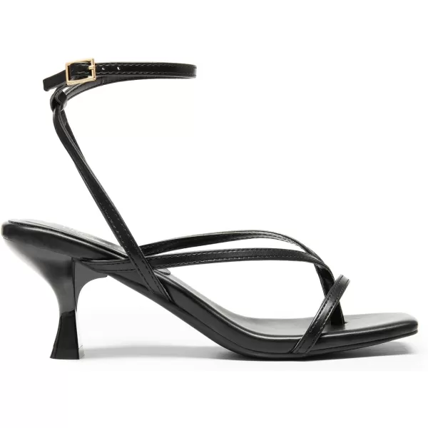 imageDREAM PAIRS Womens kitten Low Strappy Lace Up Heels for Women Open Square Toe Thong Ankle Strap Heels Sexy Fashion Comfort Dress Shoes Party Pumps Heeled SandalsBlackpu