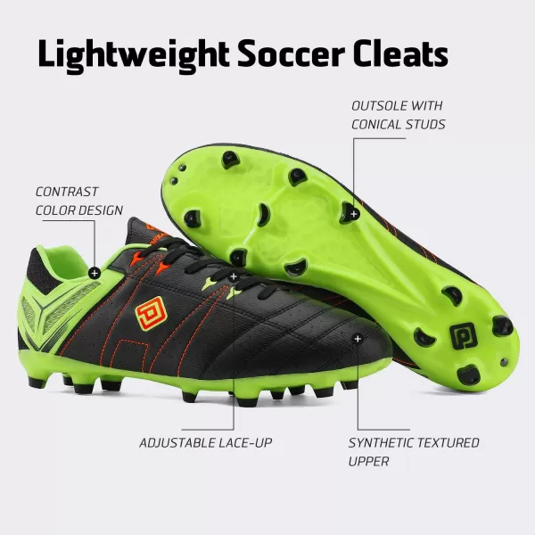 imageDREAM PAIRS mens CleatsBlackLemonGreenRed