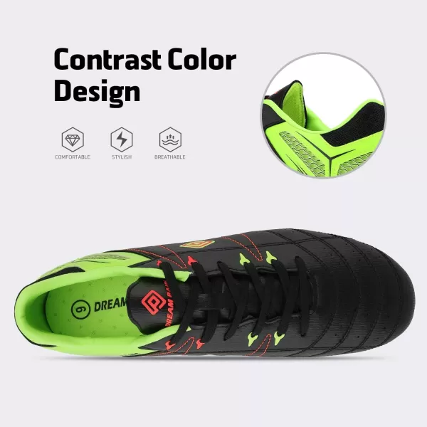 imageDREAM PAIRS mens CleatsBlackLemonGreenRed