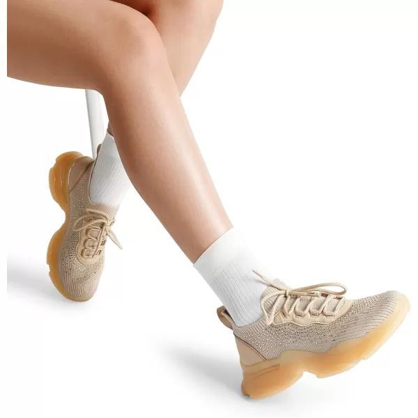 imageDREAM PAIRS womens Fashion SneakersplatformwalkingBlush Multicrystal