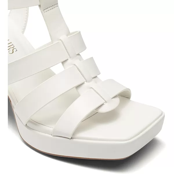 imageDream Pairs Womens Platform Gladiator Sandals Heels Chunky Heeled Planky Y2K FishermanWhite