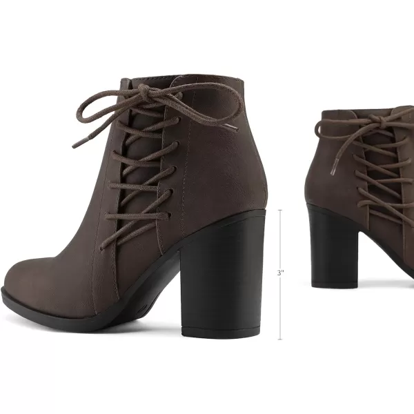imageTOETOS Womens Chicago Chunky Heel Ankle BootiesBrown1