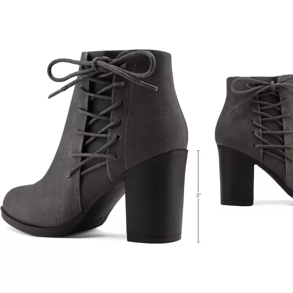 imageTOETOS Womens Chicago Chunky Heel Ankle BootiesGrey1