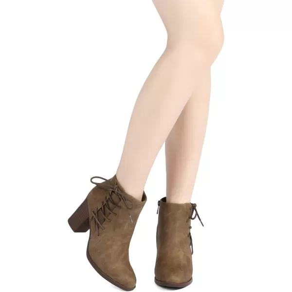 imageTOETOS Womens Chicago Chunky Heel Ankle BootiesTan1