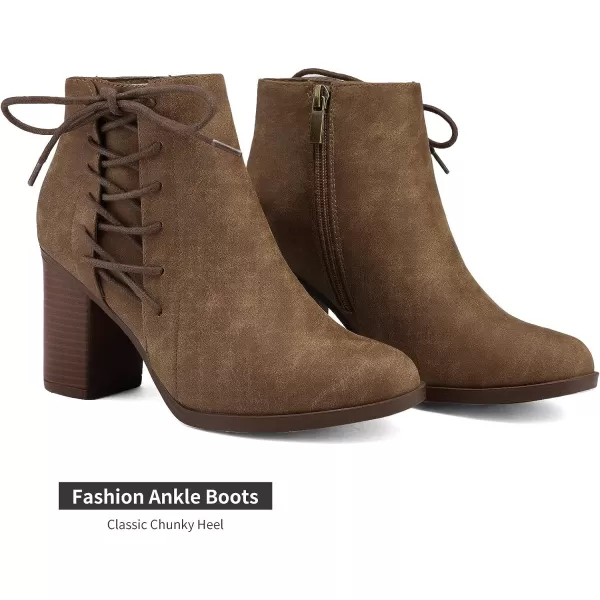 imageTOETOS Womens Chicago Chunky Heel Ankle BootiesTan1