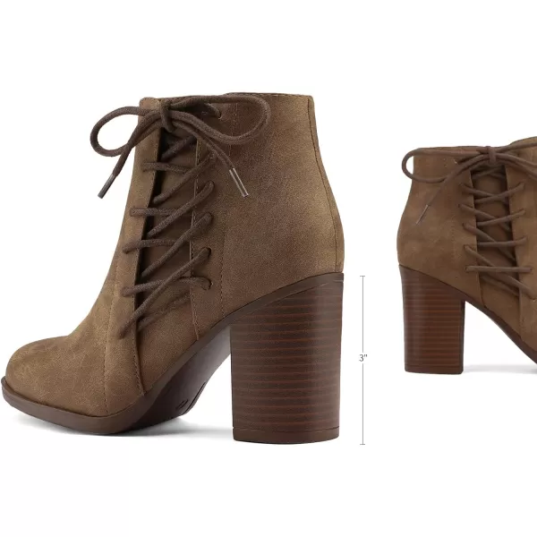 imageTOETOS Womens Chicago Chunky Heel Ankle BootiesTan1