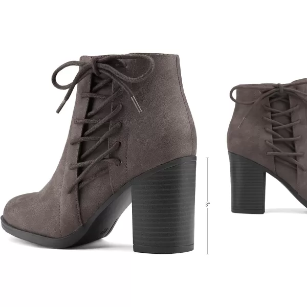 imageTOETOS Womens Chicago Chunky Heel Ankle BootiesTaupe