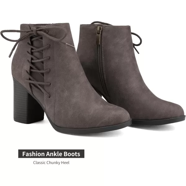 imageTOETOS Womens Chicago Chunky Heel Ankle BootiesTaupe