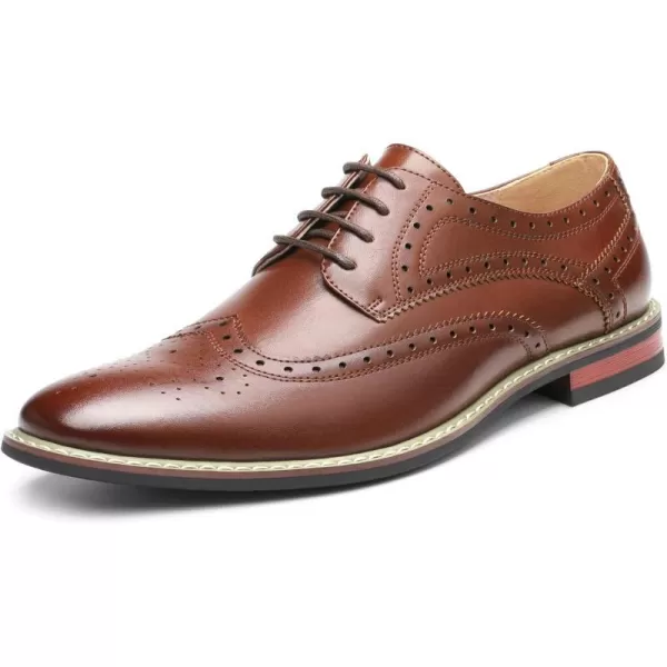 imageBruno Moda Italy Mens Prince Classic Modern Formal Oxford Wingtip Lace Up Dress ShoesPrince3darkbrown