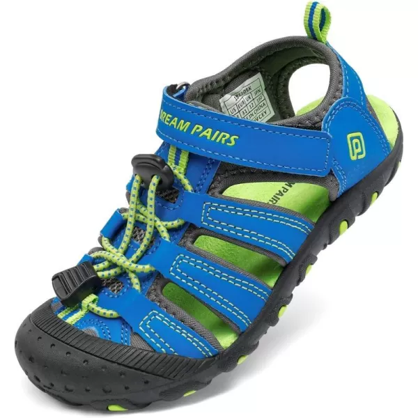 imageDREAM PAIRS Boys Girls ClosedToe Outdoor Summer Sport SandalsToddlerLittle KidBig Kid181105RoyalblueGreen