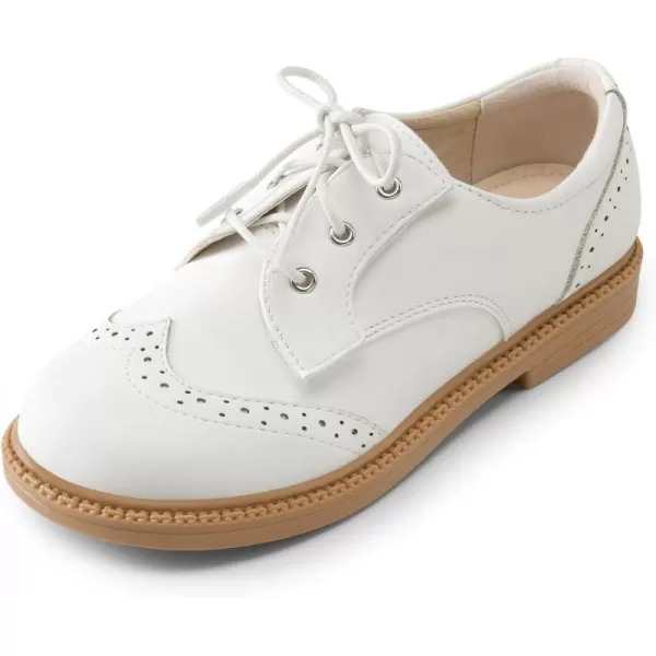 imageDREAM PAIRS Boys Girls Dress Shoes Kids School Uniform Formal Casual Oxfords for Toddler Little KidWhite