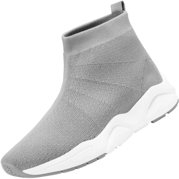 imageDREAM PAIRS Boys Girls Fashion Sneakers High Top Slipon Sock Shoes ToddlerLittle KidBig KidGrey