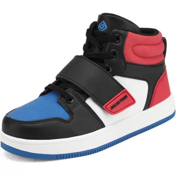 imageDREAM PAIRS Boys Girls High Top Sneaker Basketball ShoesRedBlueBlack