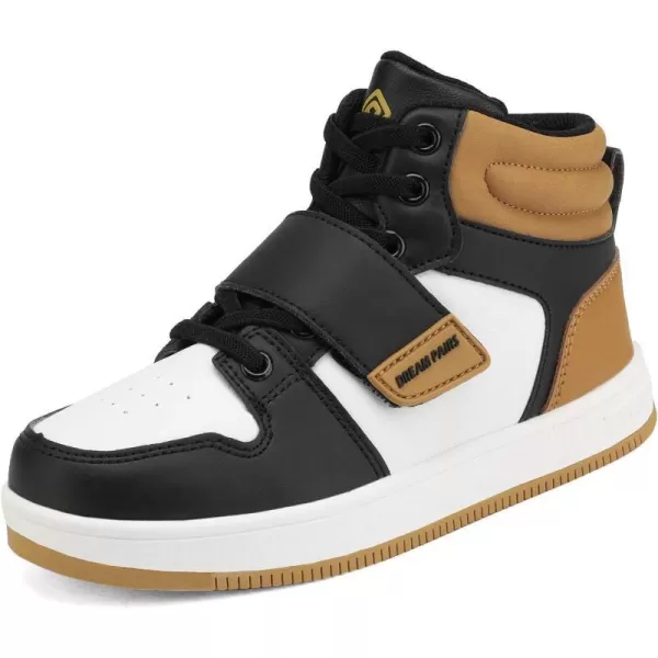 imageDREAM PAIRS Boys Girls High Top Sneaker Basketball ShoesYellowWhiteBlack