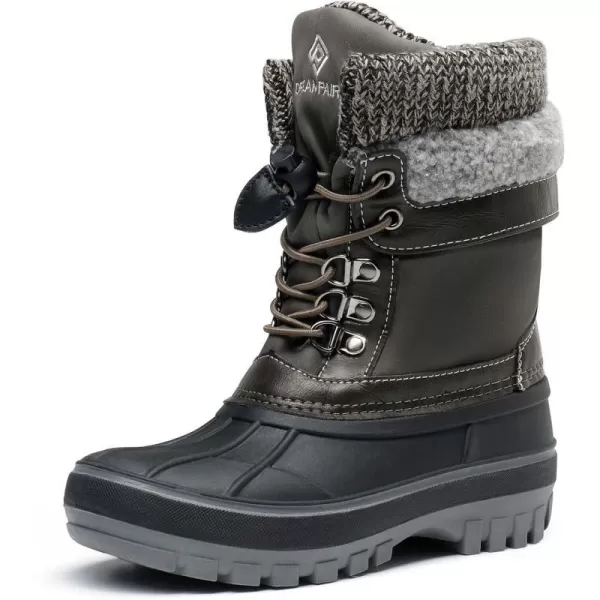 imageDREAM PAIRS Boys Girls Insulated Waterproof Winter Snow BootsBlack Grey