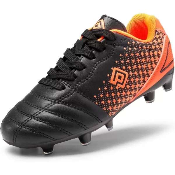 imageDREAM PAIRS Boys Girls Outdoor Football Shoes Soccer CleatsBlackOrange