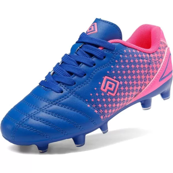 imageDREAM PAIRS Boys Girls Outdoor Football Shoes Soccer CleatsRoyalBlueFuchsia
