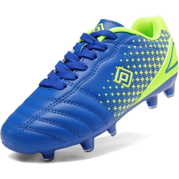 imageDREAM PAIRS Boys Girls Outdoor Football Shoes Soccer CleatsRoyalBlueNeonGreen