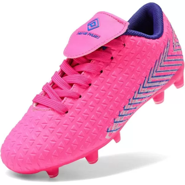 imageDREAM PAIRS Boys Girls Outdoor Soccer Cleats Football ShoesFuchsiaRoyalBlue