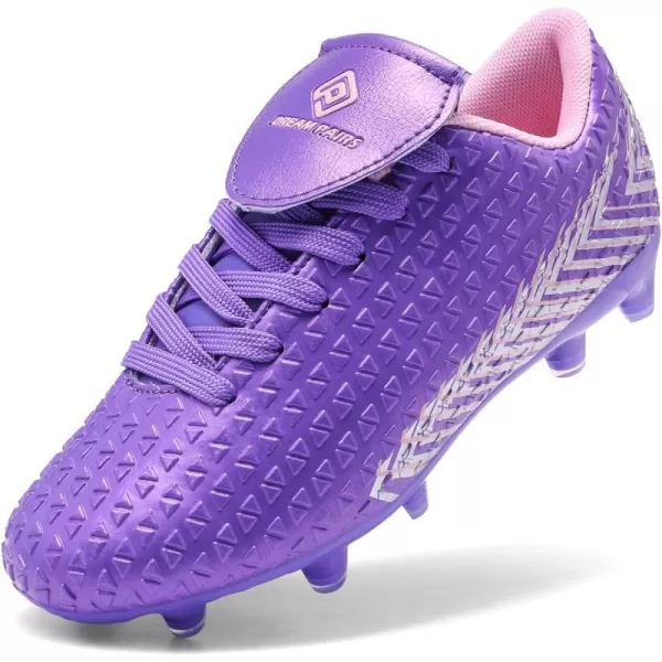 imageDREAM PAIRS Boys Girls Outdoor Soccer Cleats Football ShoesLightPurplePink