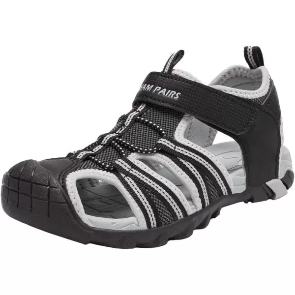 imageDREAM PAIRS Boys Girls Outdoor Summer SandalsBlack Light Grey