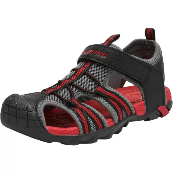 imageDREAM PAIRS Boys Girls Outdoor Summer SandalsDark Grey Red