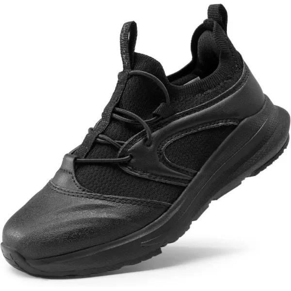 imageDREAM PAIRS Boys Girls Shoes Kids Tennis Athletic Running Walking Lightweight Slip on Sneakers for LittleBig KidBlack