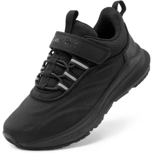 imageDREAM PAIRS Boys Girls Shoes Kids Tennis Running Athletic Protective Walking Sneakers Durastep Series for LittleBig KidAll Black
