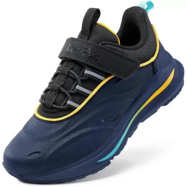 imageDREAM PAIRS Boys Girls Shoes Kids Tennis Running Athletic Protective Walking Sneakers Durastep Series for LittleBig KidDark BlueBlack
