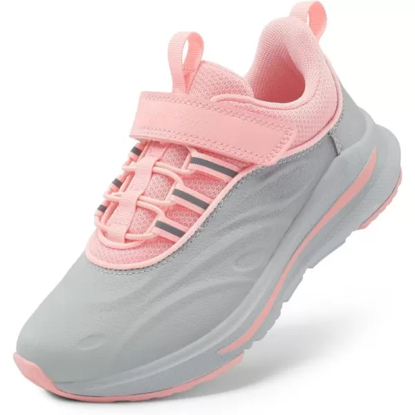 imageDREAM PAIRS Boys Girls Shoes Kids Tennis Running Athletic Protective Walking Sneakers Durastep Series for LittleBig KidLight GreyPink