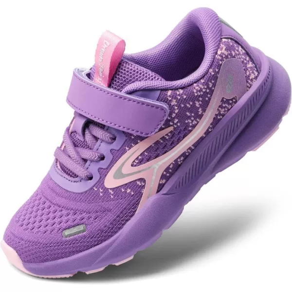 imageDREAM PAIRS Boys Girls Shoes Kids Tennis Running Sports Athletic SneakersPurplePink