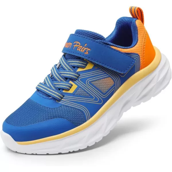 imageDREAM PAIRS Boys Girls Shoes Kids Tennis Sneakers Athletic Lightweight Shoes for LittleBig KidsRoyal BlueOrange