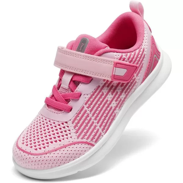 imageDREAM PAIRS Boys Girls Shoes Little KidBig Kid Athletic Tennis Running SneakersPinkHot Pink