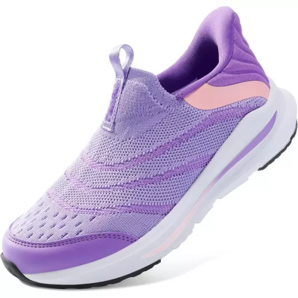 imageDREAM PAIRS Boys Girls Slip on Shoes Kids Tennis Running Breathable Athletic Walking Sneakers for Little KidBig KidPurple