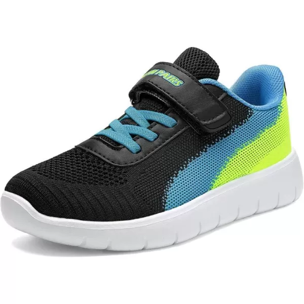 imageDREAM PAIRS Boys Girls Sneaker Athletic Tennis Running ShoesBlackBlueNeonGreen