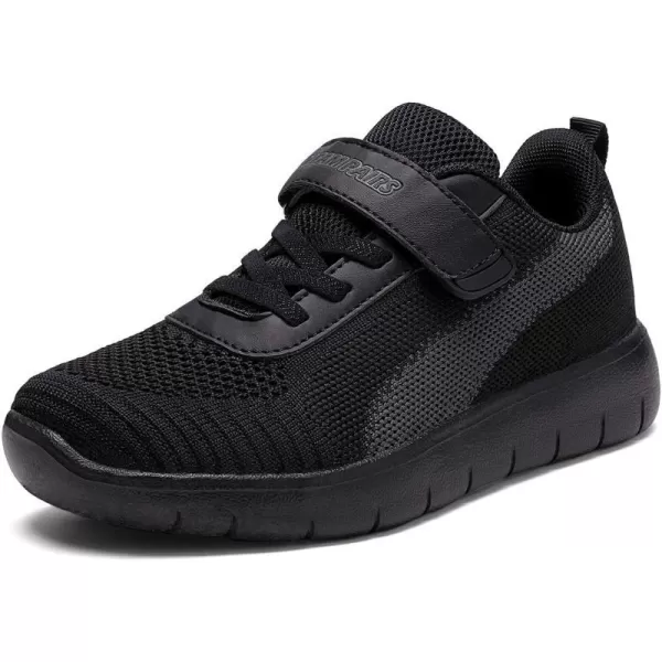 imageDREAM PAIRS Boys Girls Sneaker Athletic Tennis Running ShoesBlackDarkGrey