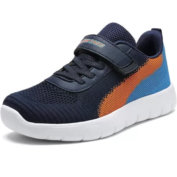 imageDREAM PAIRS Boys Girls Sneaker Athletic Tennis Running ShoesNavyBlueOrange