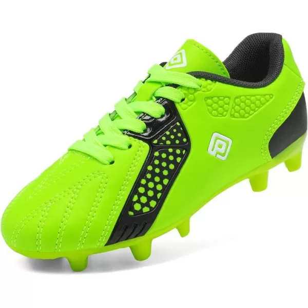 imageDREAM PAIRS Boys Girls Soccer Cleats Kids Football ShoesNeonGreenBlack