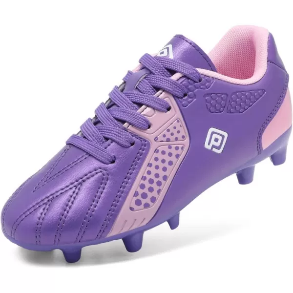 imageDREAM PAIRS Boys Girls Soccer Cleats Kids Football ShoesPurplePink