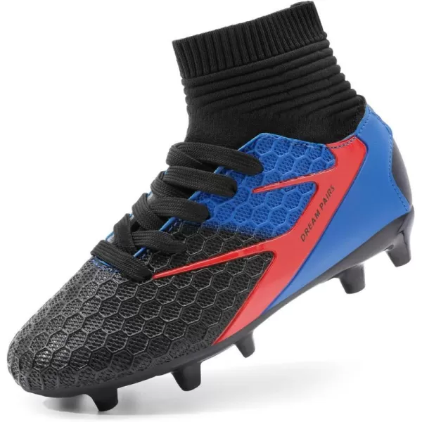 imageDREAM PAIRS Boys Girls Soccer Football Cleats ShoesToddlerLittle KidBig KidBlackRoyal BlueRed